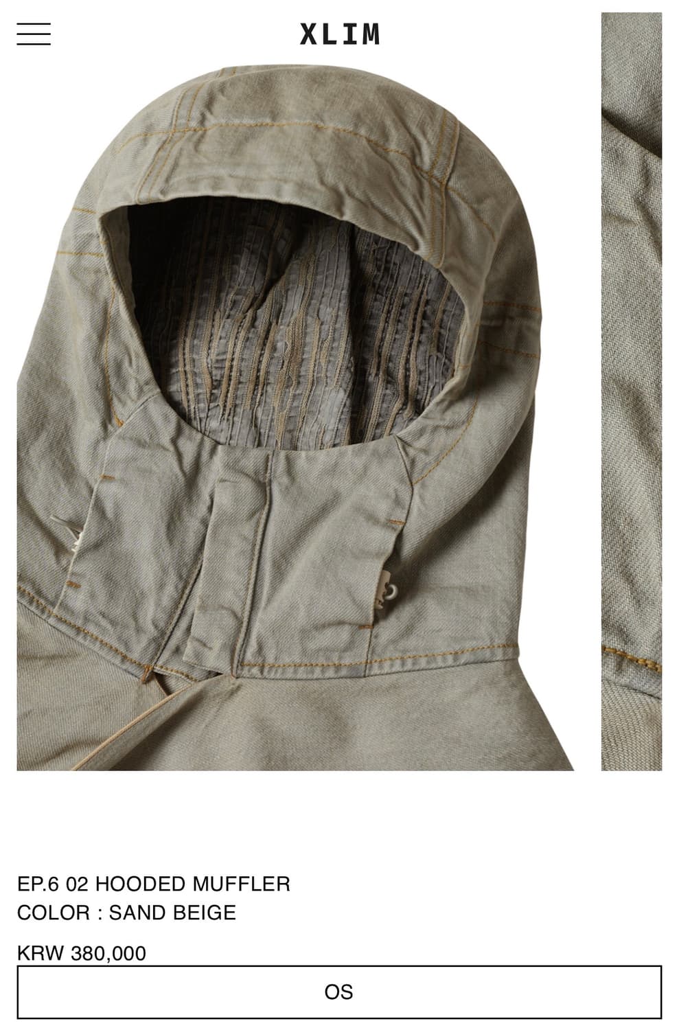 Xlim EP.6 02 HOODED MUFFLER 엑슬림 머플러 상품이미지2