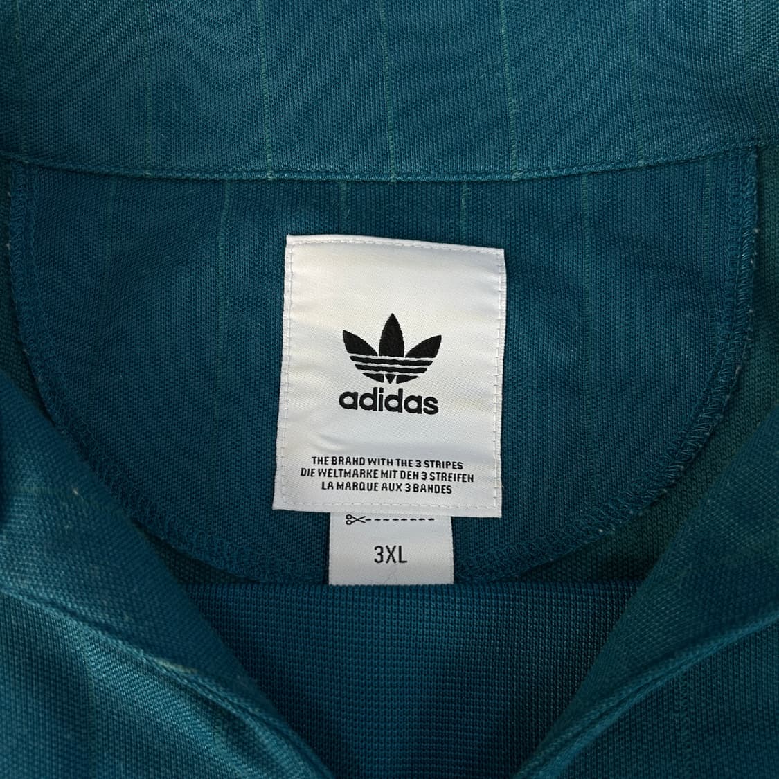 아디다스 그린/화이트 컬러블록 풀오버 실측 기준 L 상품이미지2