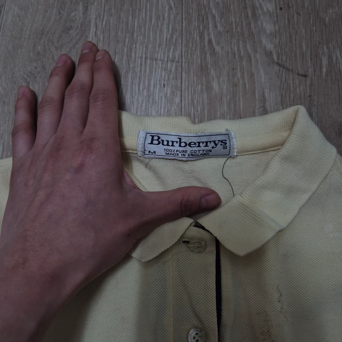 버버리 올드스쿨 피케 반팔 카라티 M(95) 상품이미지7
