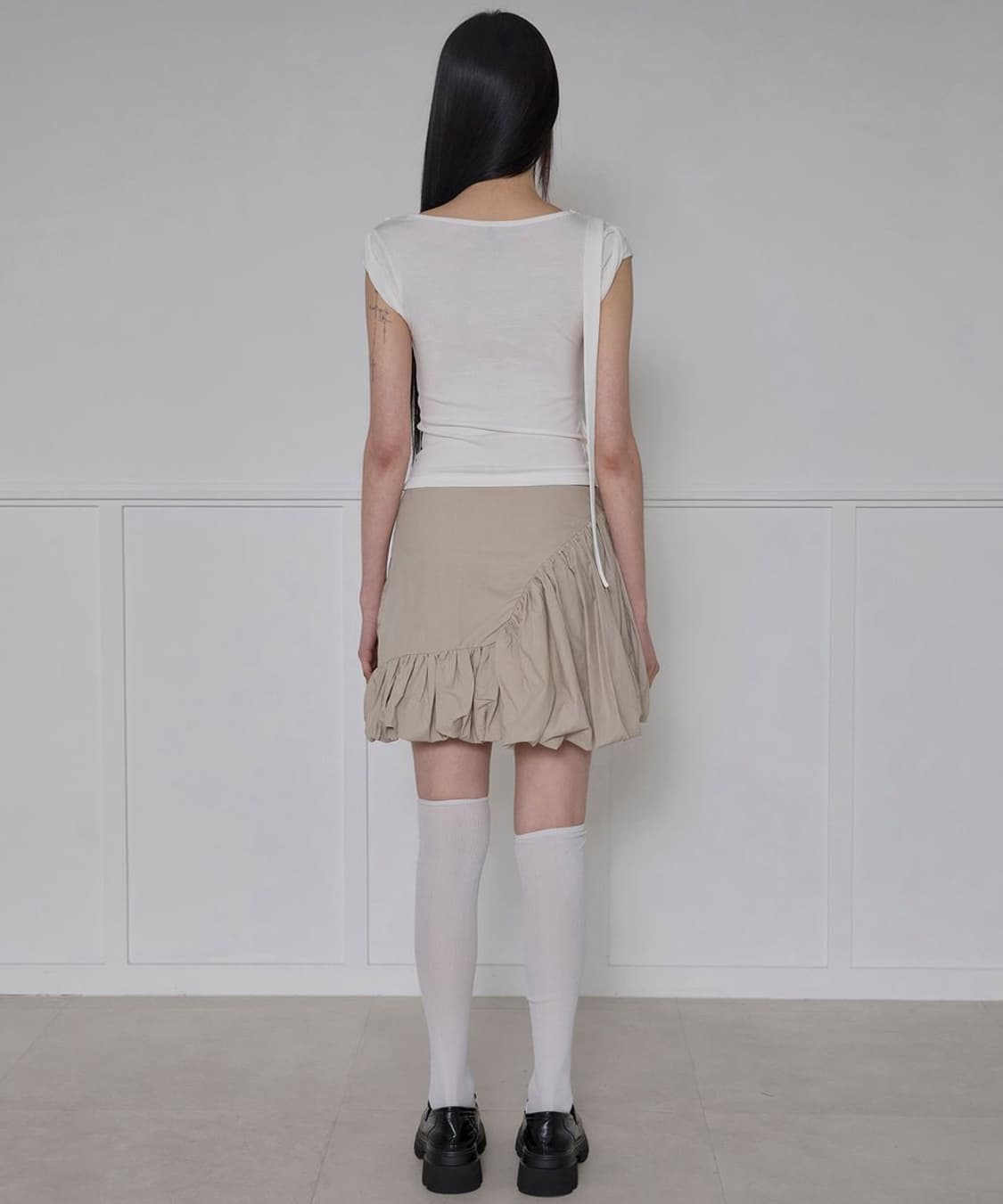 플레어업 Lua Balloon Skirt-Beige 상품이미지3