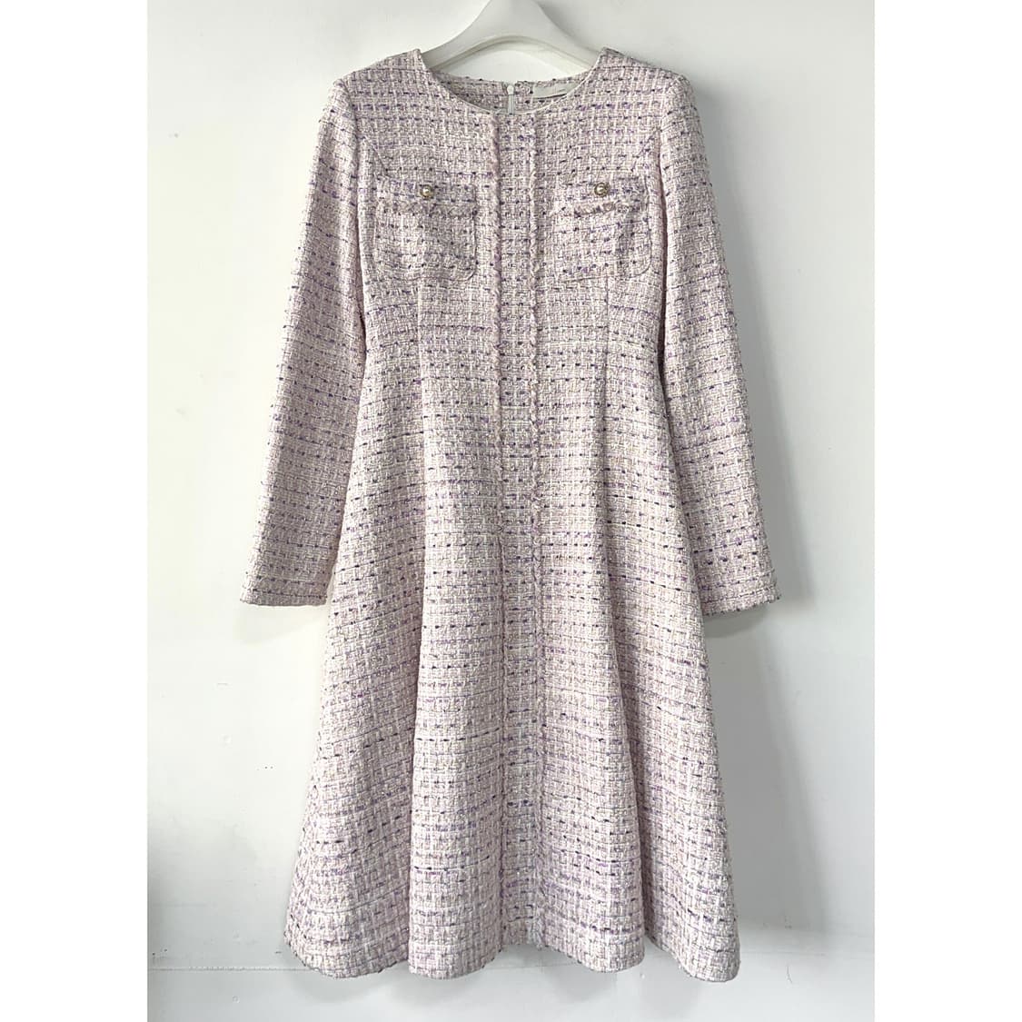 JJ지고트 펄버튼 트위드 원피스 상품이미지1