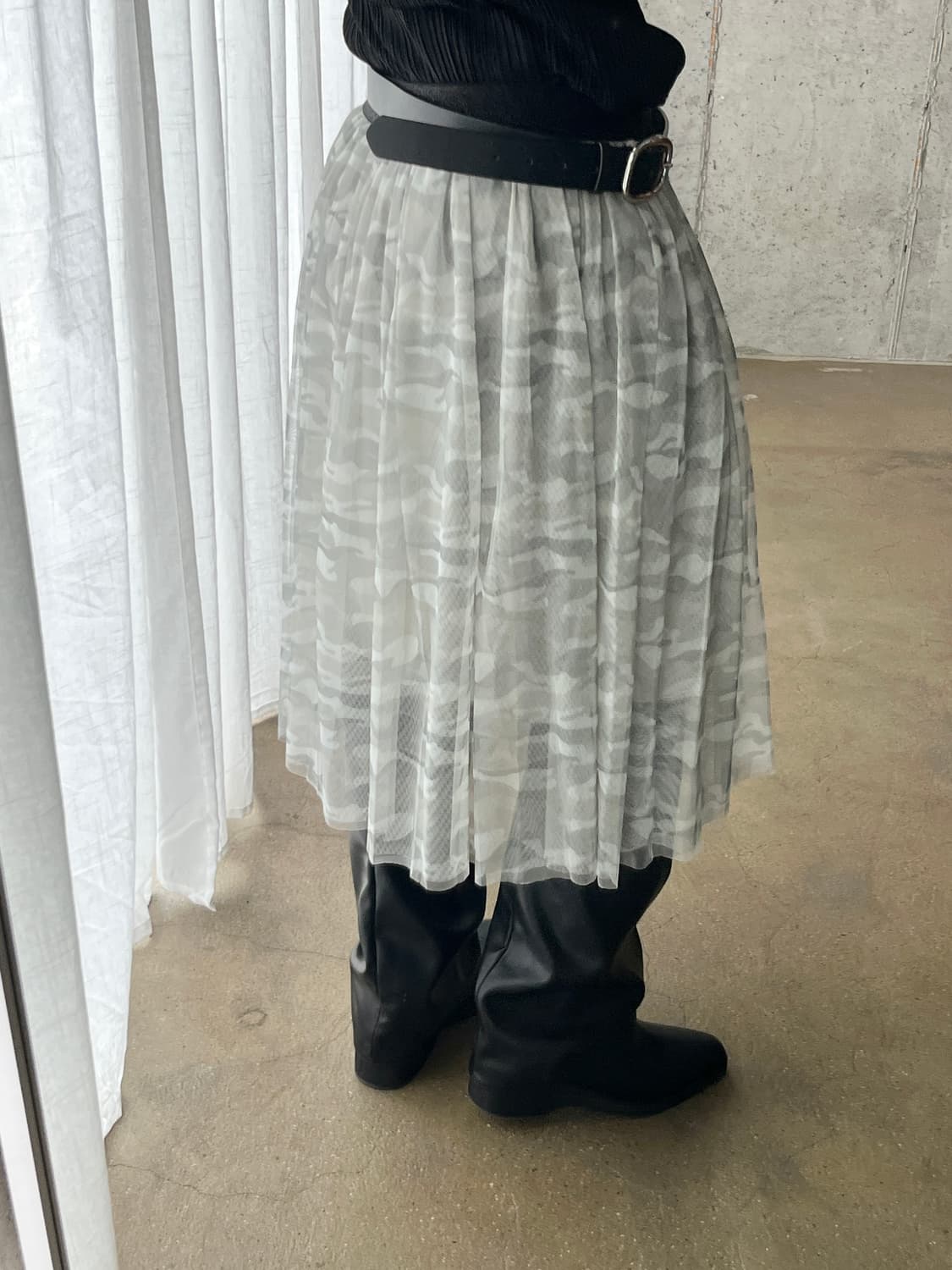 더블 튤 스커트 라이트 카모플라쥬 상품이미지4