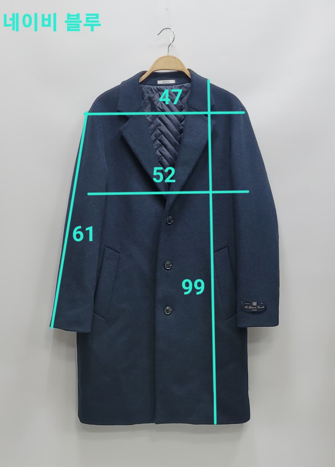 OLZEN 올젠 모직 코트 / 남 100 네이비 블루 상품이미지10