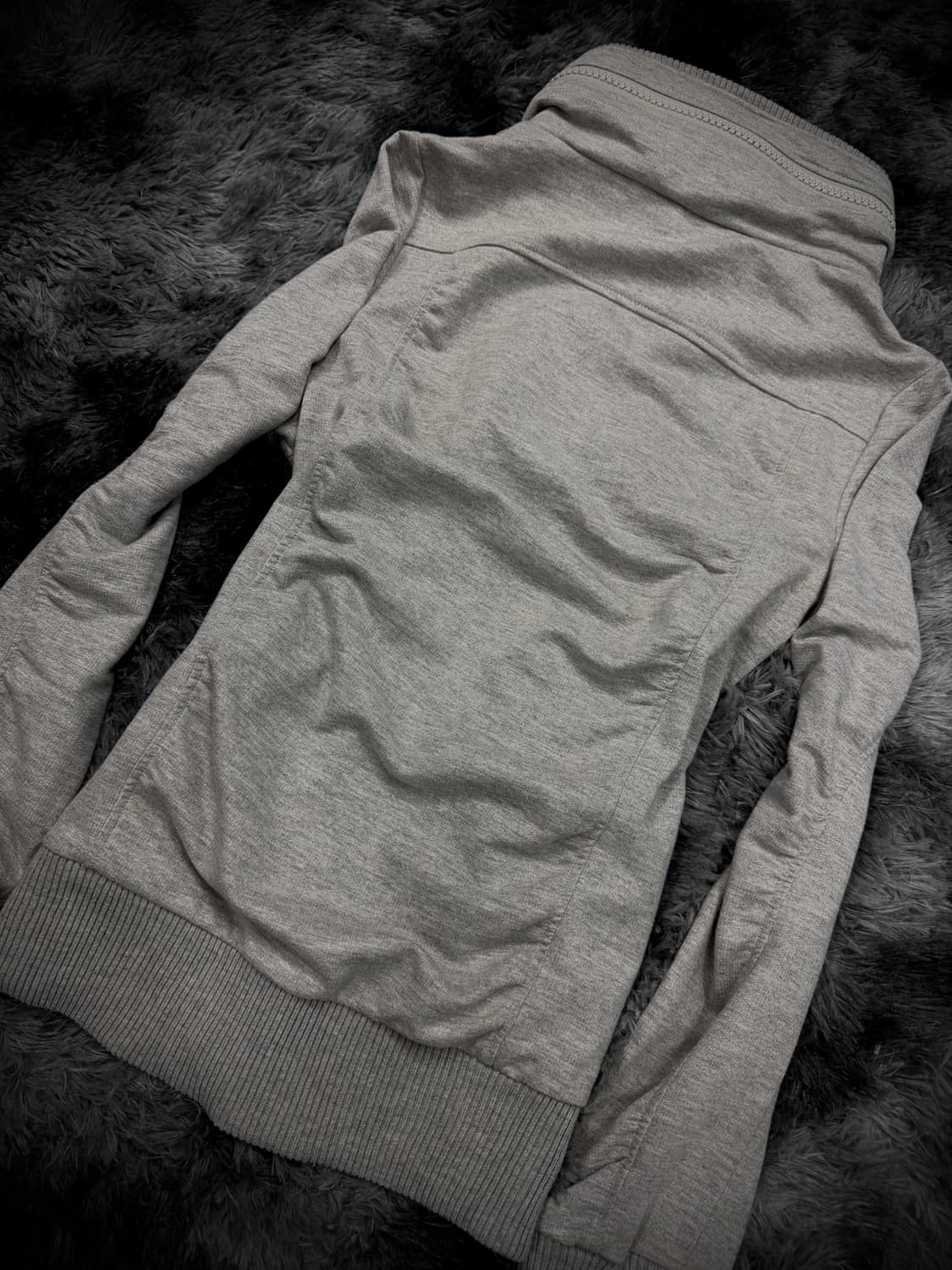 H.C.M II 셔링 히든후디 그레이 집업 상품이미지6