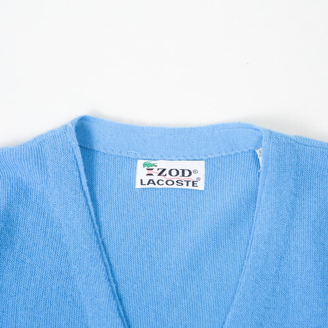 70s IZOD 라코스테 아크릴 가디건 스카이블루 상품이미지3