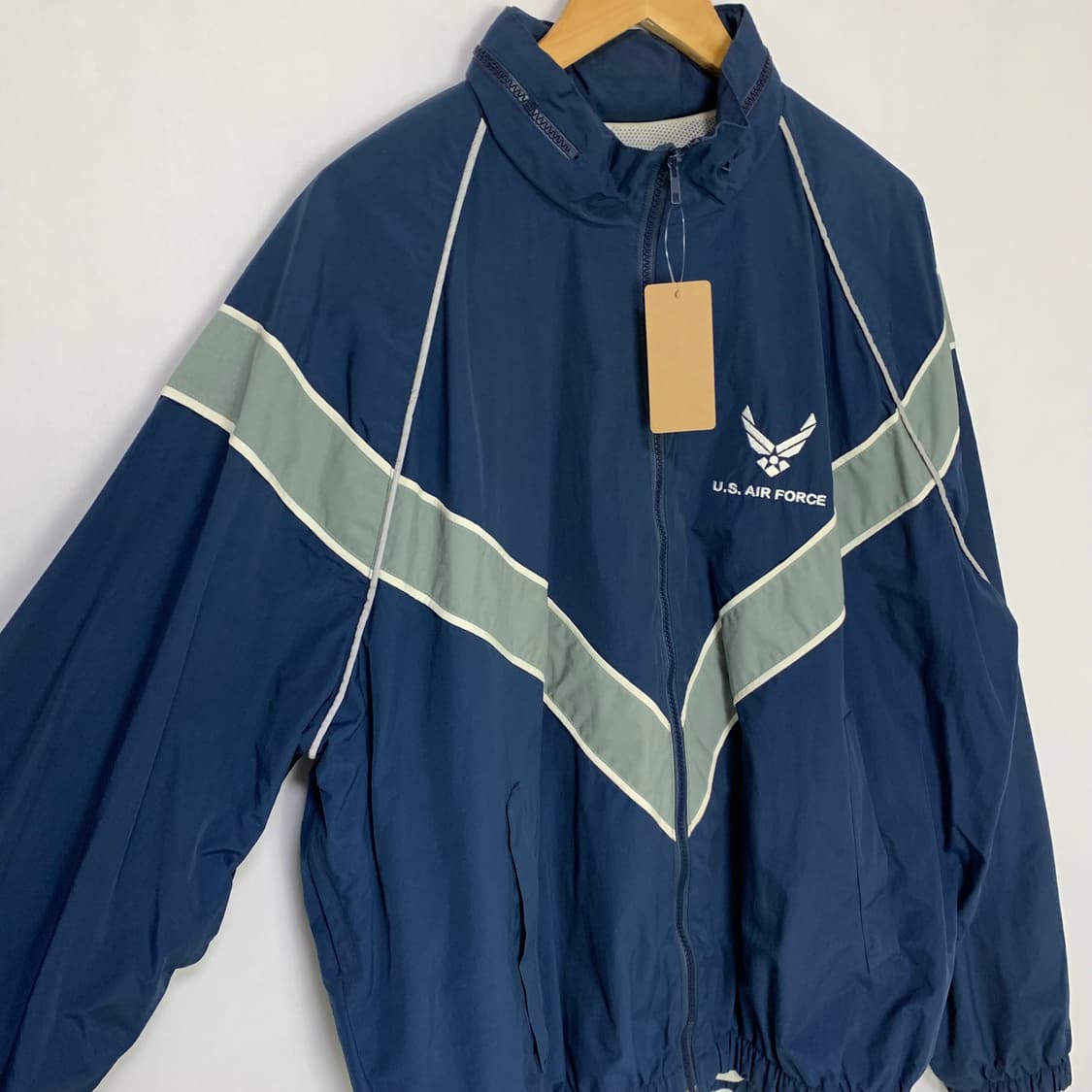 미공군 U.S. AIR FORCE 빈티지 네이비 바람막이 점퍼 네이비 L 상품이미지3