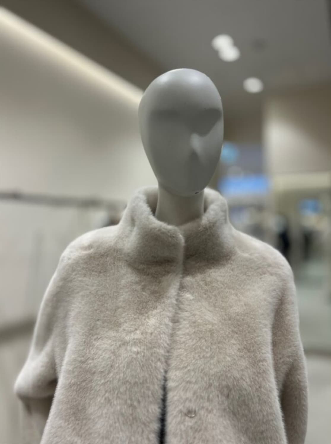 새상품) 인조 밍크 롱 코트 에코 퍼 밍크 여성 롱코트 상품이미지5