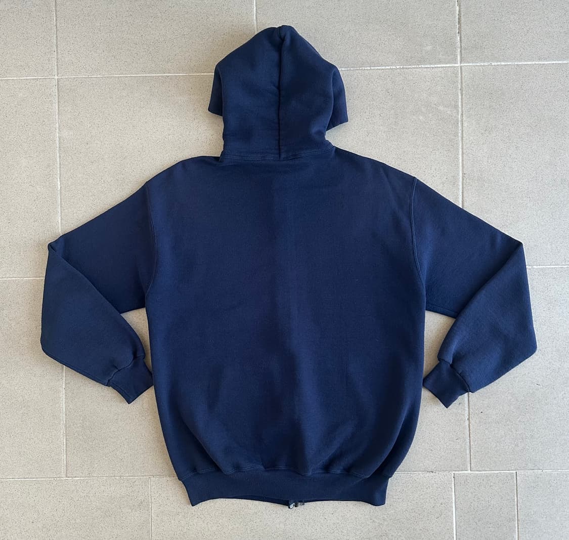 90s 빈티지 러셀 후드집업 네이비 L USA 상품이미지2