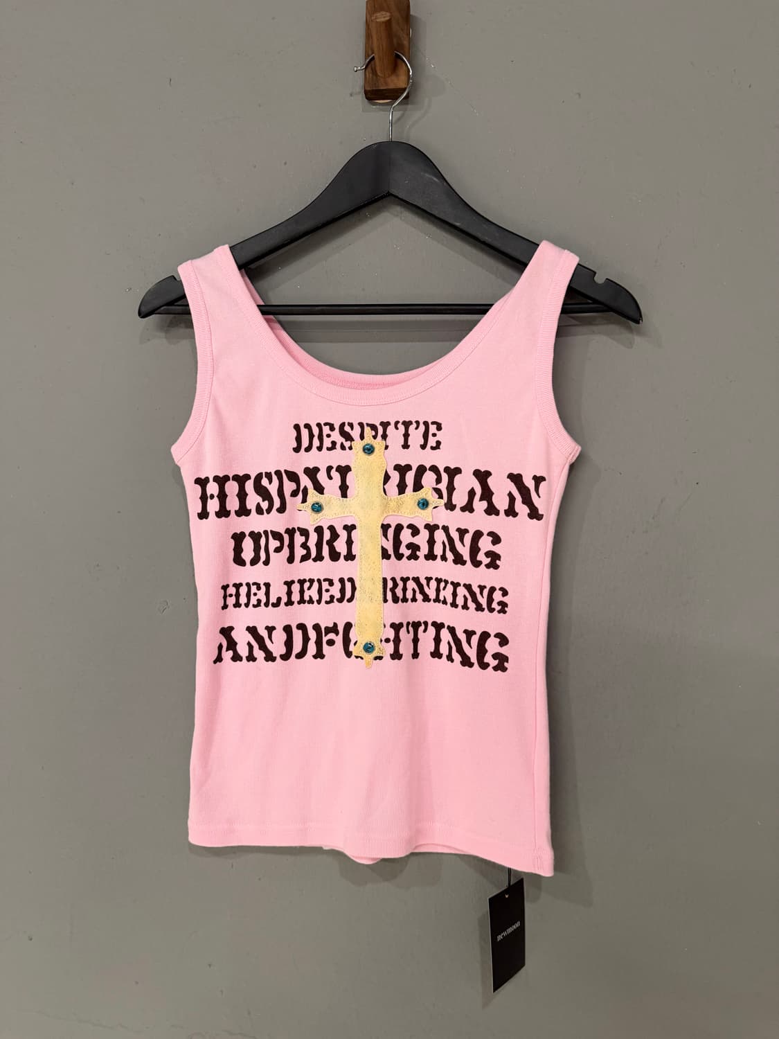 lettering & cross detail sleeveless  상품이미지5