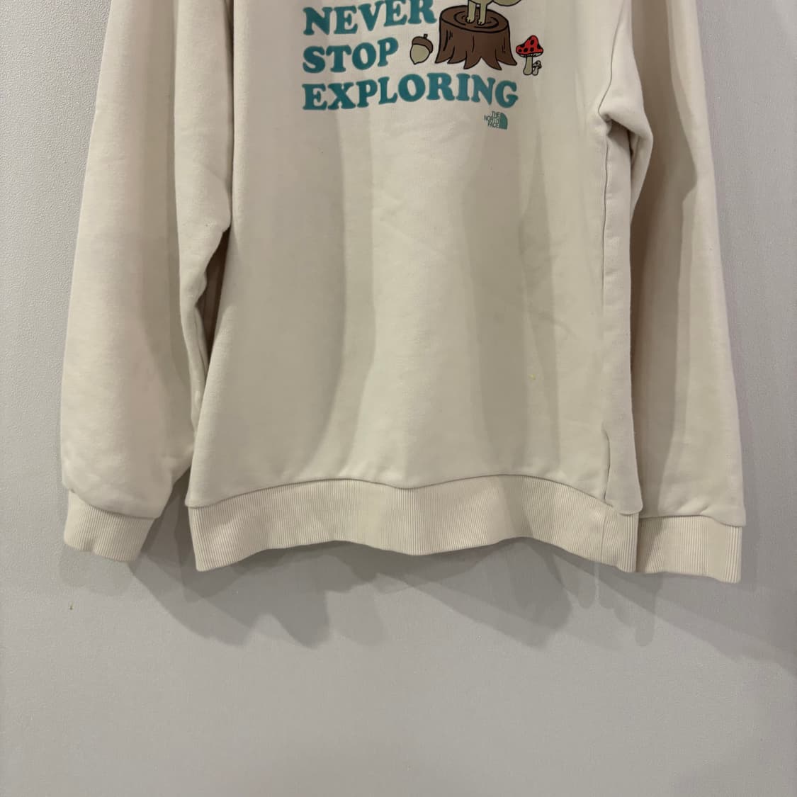 노스페이스 맨투맨 티셔츠 아이보리 160 상품이미지2