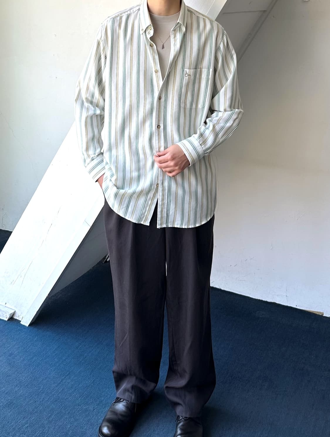 Design stitch multi stripe shirt 상품이미지8