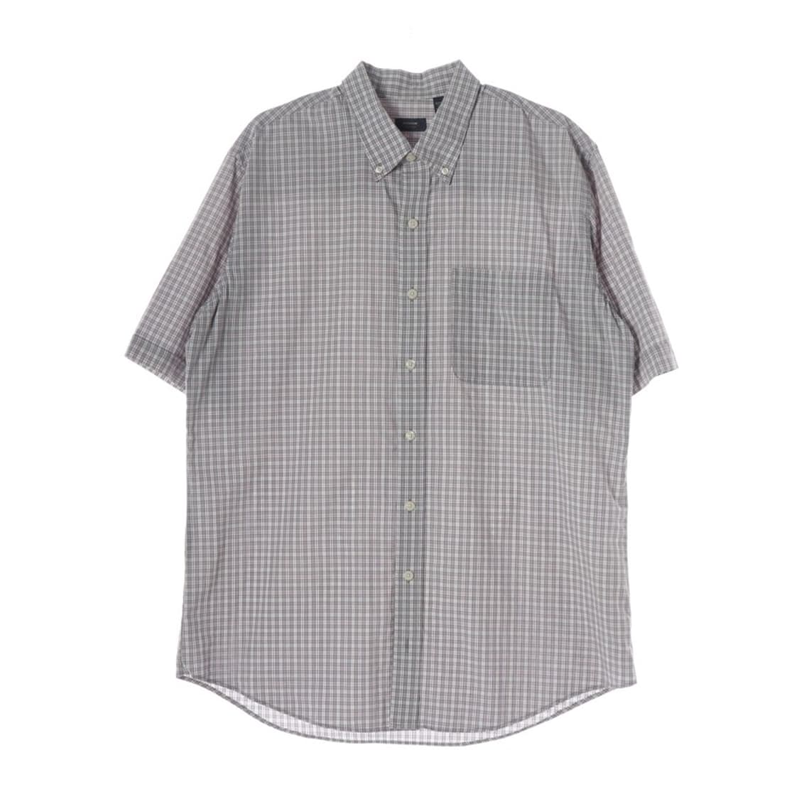 ARROW 오버핏 그레이 체크 반팔셔츠 XL 상품이미지1