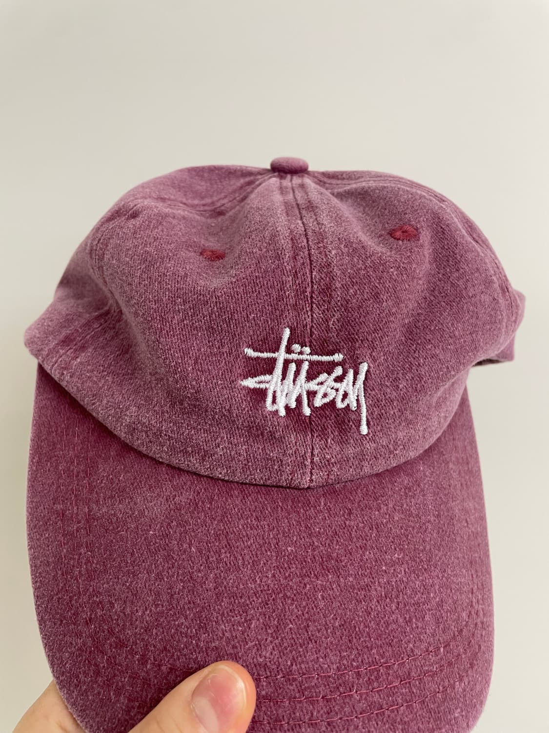 스투시 워시드 로우 프로 캡 버건디 상품이미지3