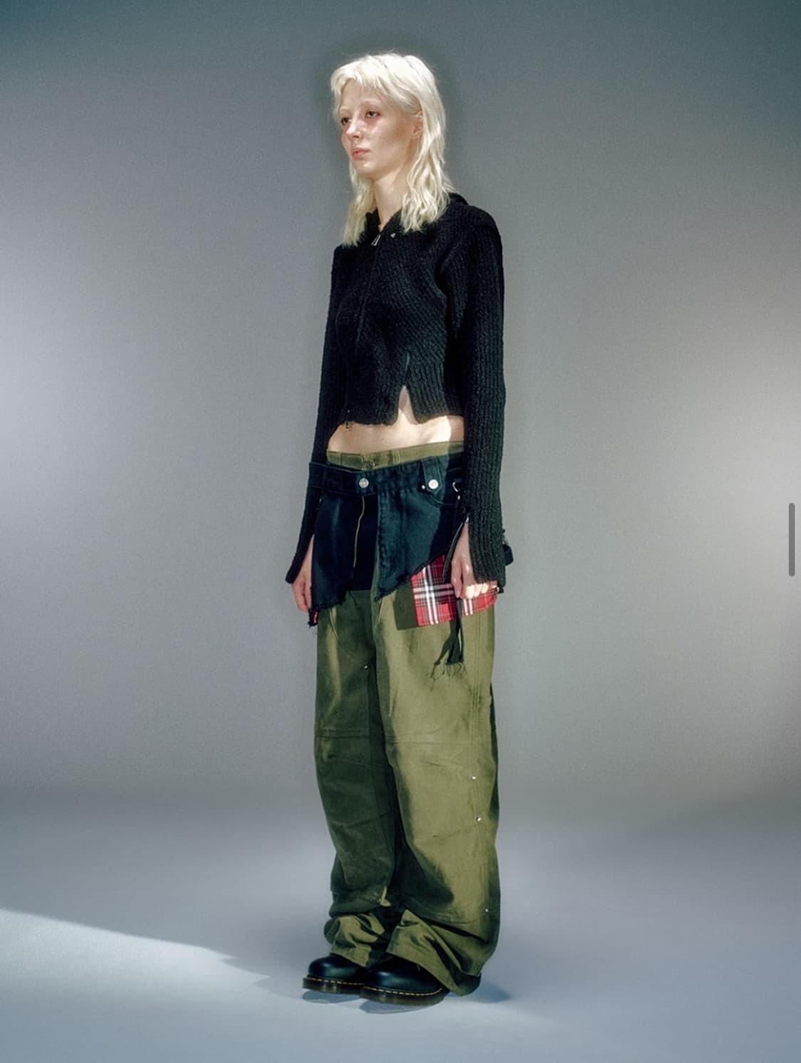 베이컨트 아카이브 레이어드 카펜터 스커트 벨트 블랙 상품이미지3