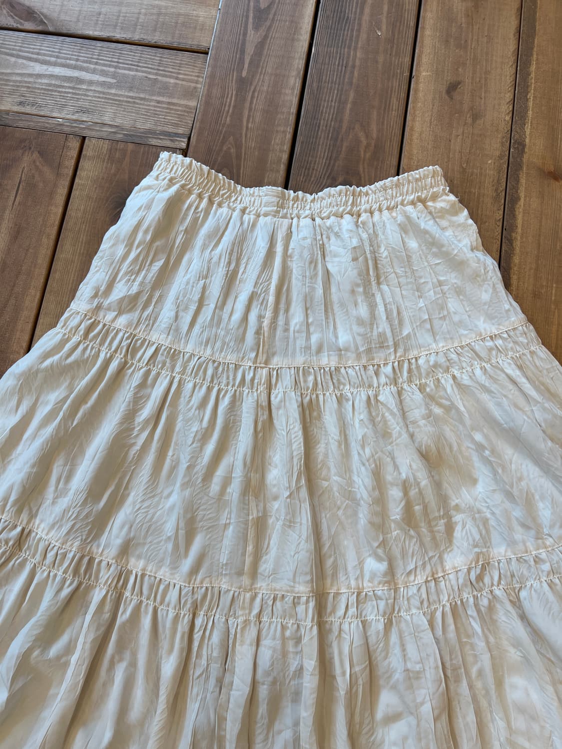 베이지 프릴 롱 치마 상품이미지8