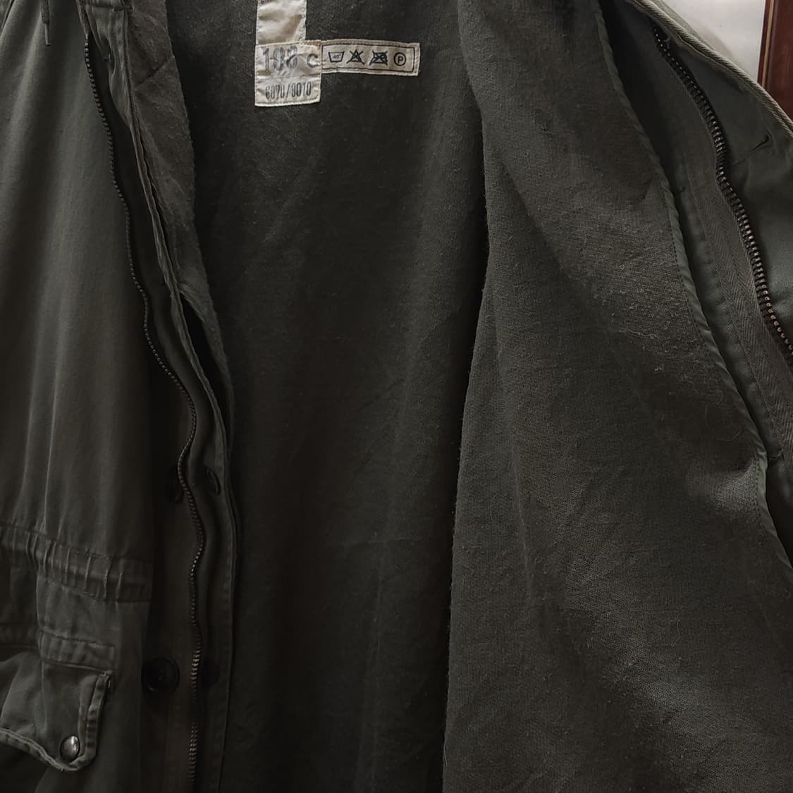 빈티지 프랑스군 m64 밀리터리 모즈파카 올리브 그린 페이딩 108c 상품이미지7