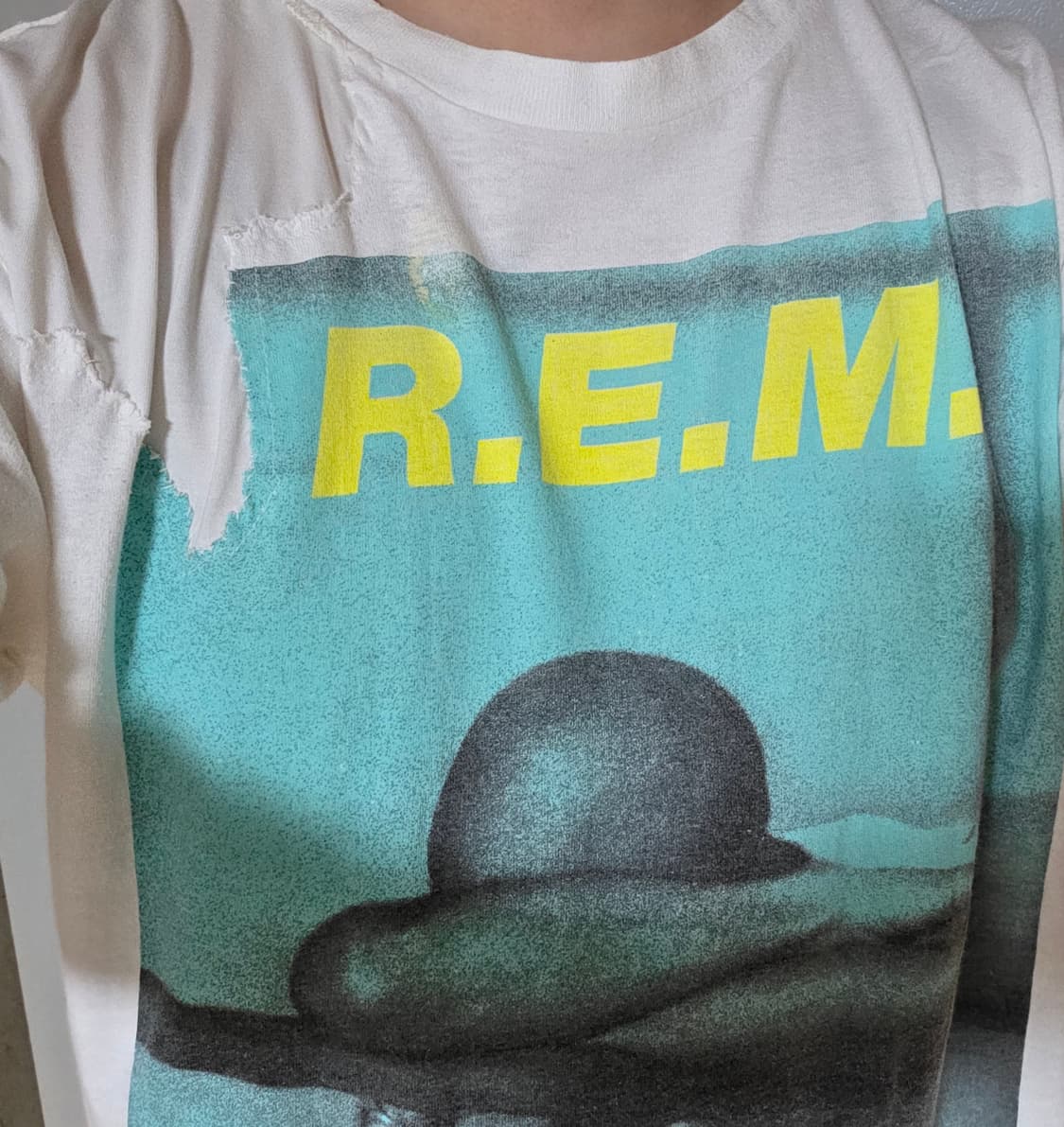 [L] 90s R.E.M Monster 몬스터 보로트래쉬드 빈티지 밴드티 상품이미지10