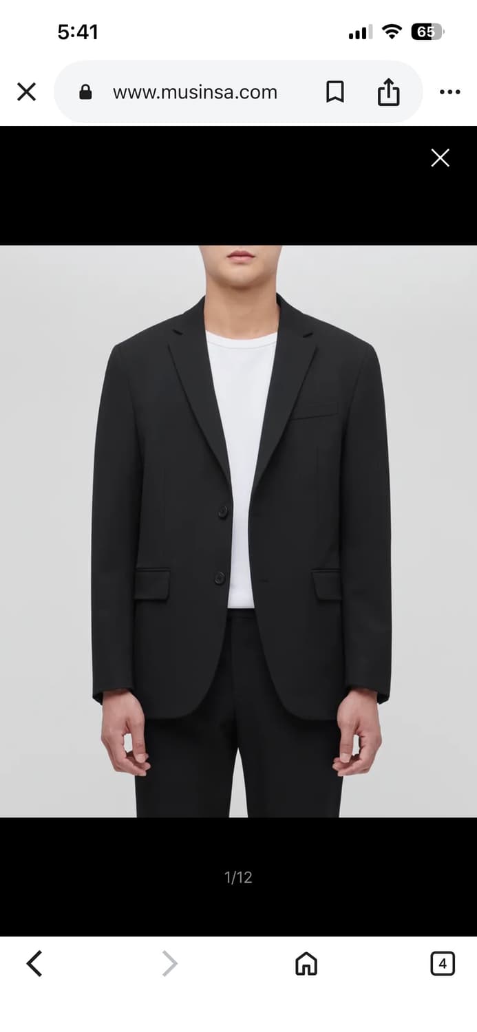 [XL]무신사스탠다드 베이식 블레이저/블랙 상품이미지2