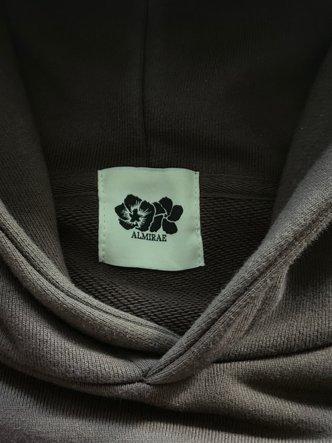 알미래 브라운 크롭후드 상품이미지4