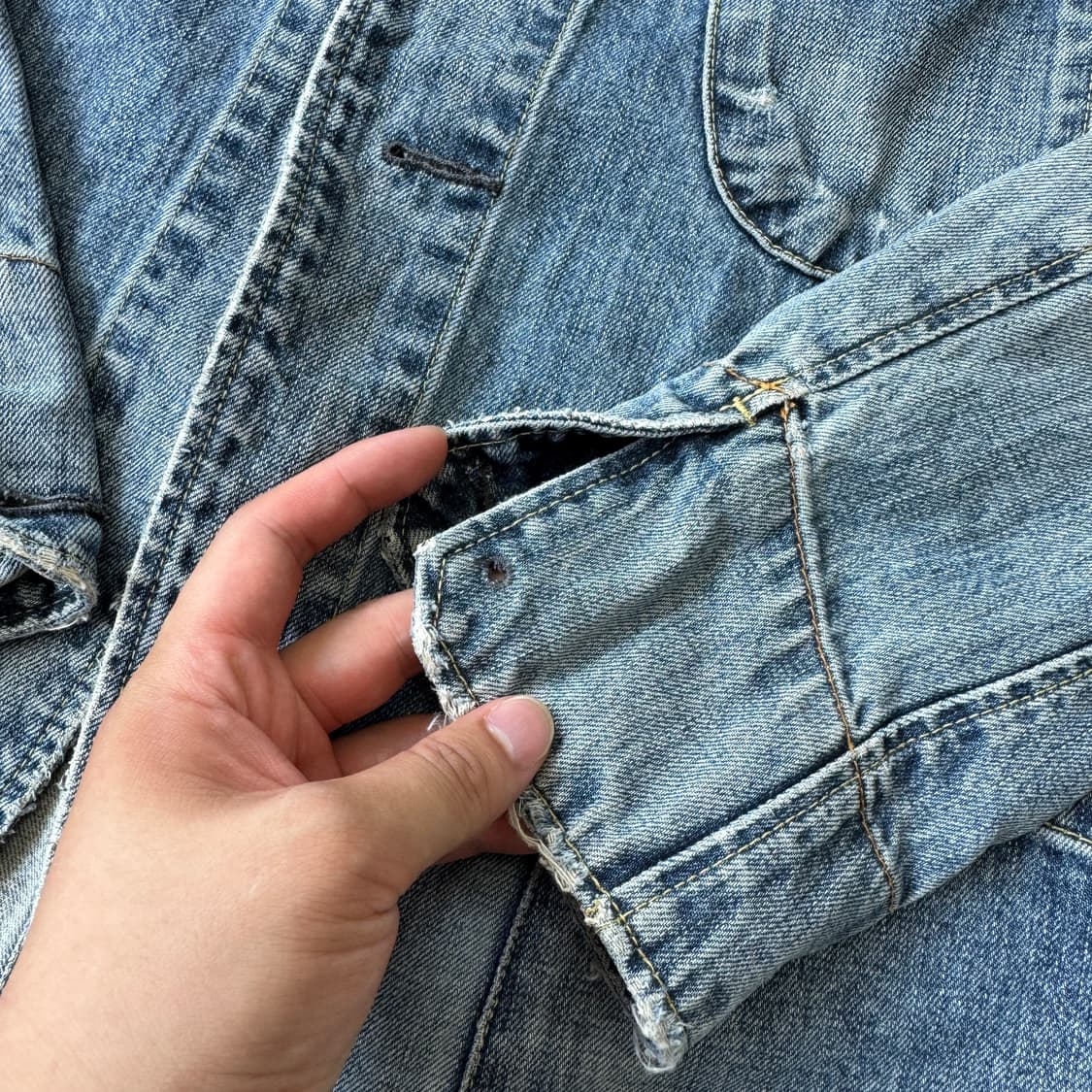 리바이스 00s 재팬 데님 블레이저 자켓 M 상품이미지10