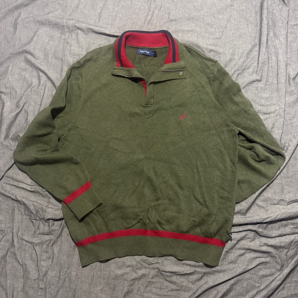 Half Zip-Up Knit Sweater 상품이미지1