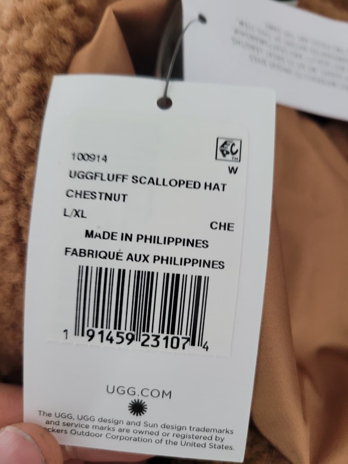 어그 플러프 스캘럽드 버킷햇 체스트넛 상품이미지2