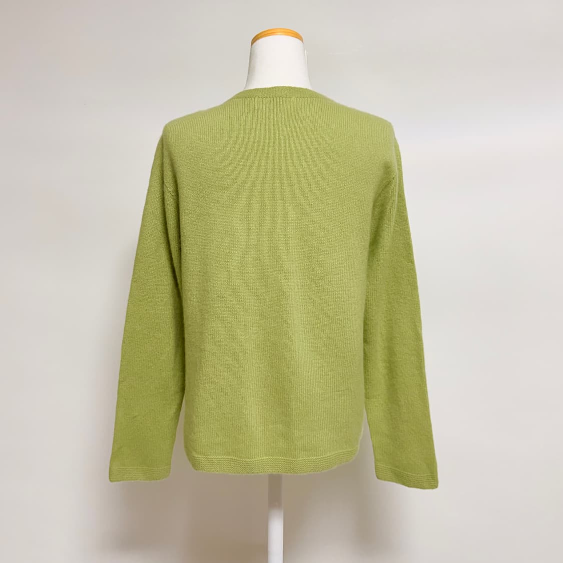 [캐시미어 100%] 파스텔 라임 꽈배기 니트 L 상품이미지3