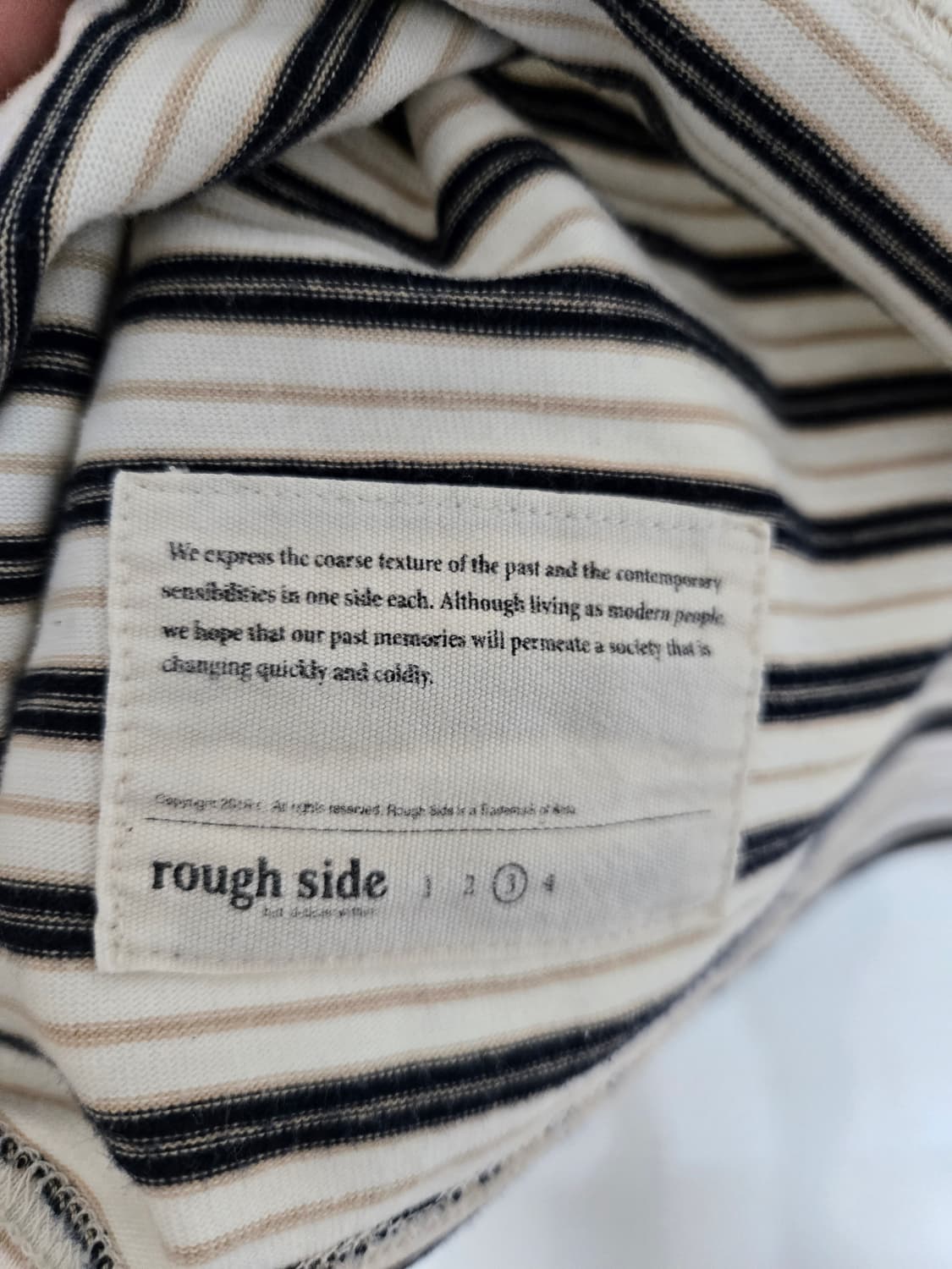 러프사이드 멀티 스트라이프 하프 슬리브 네이비 상품이미지2