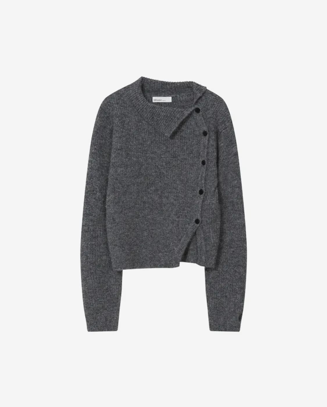 미세키서울 Side button knit GREY 상품이미지2