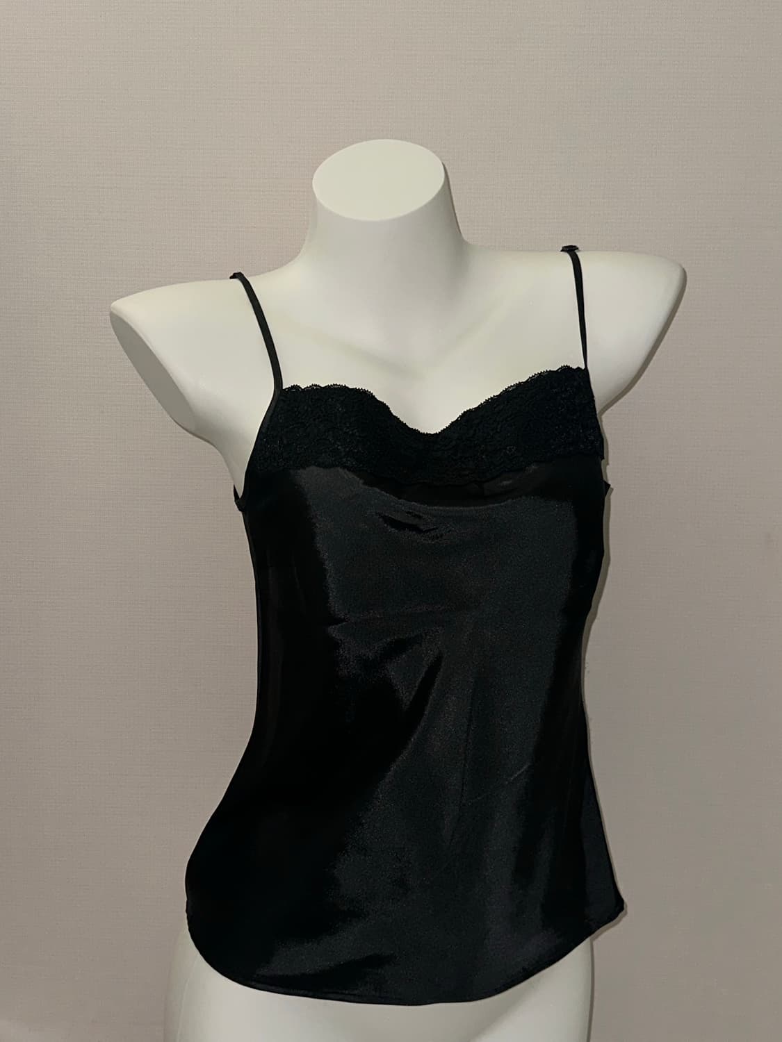 새틴 빈티지 블랙 레이스 슬립 상품이미지5