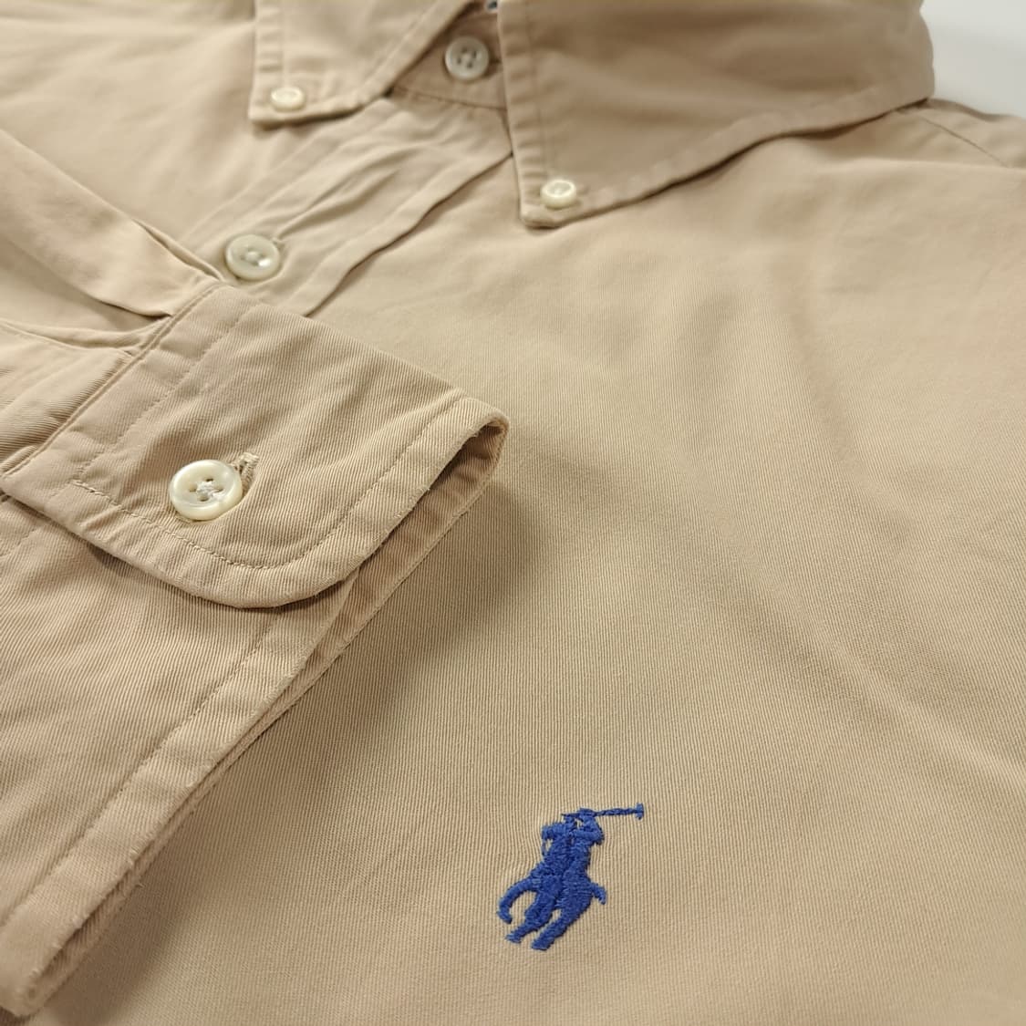 CK157 XL 폴로 00s 코튼 트윌 샌드베이지 셔츠 남방 상품이미지4
