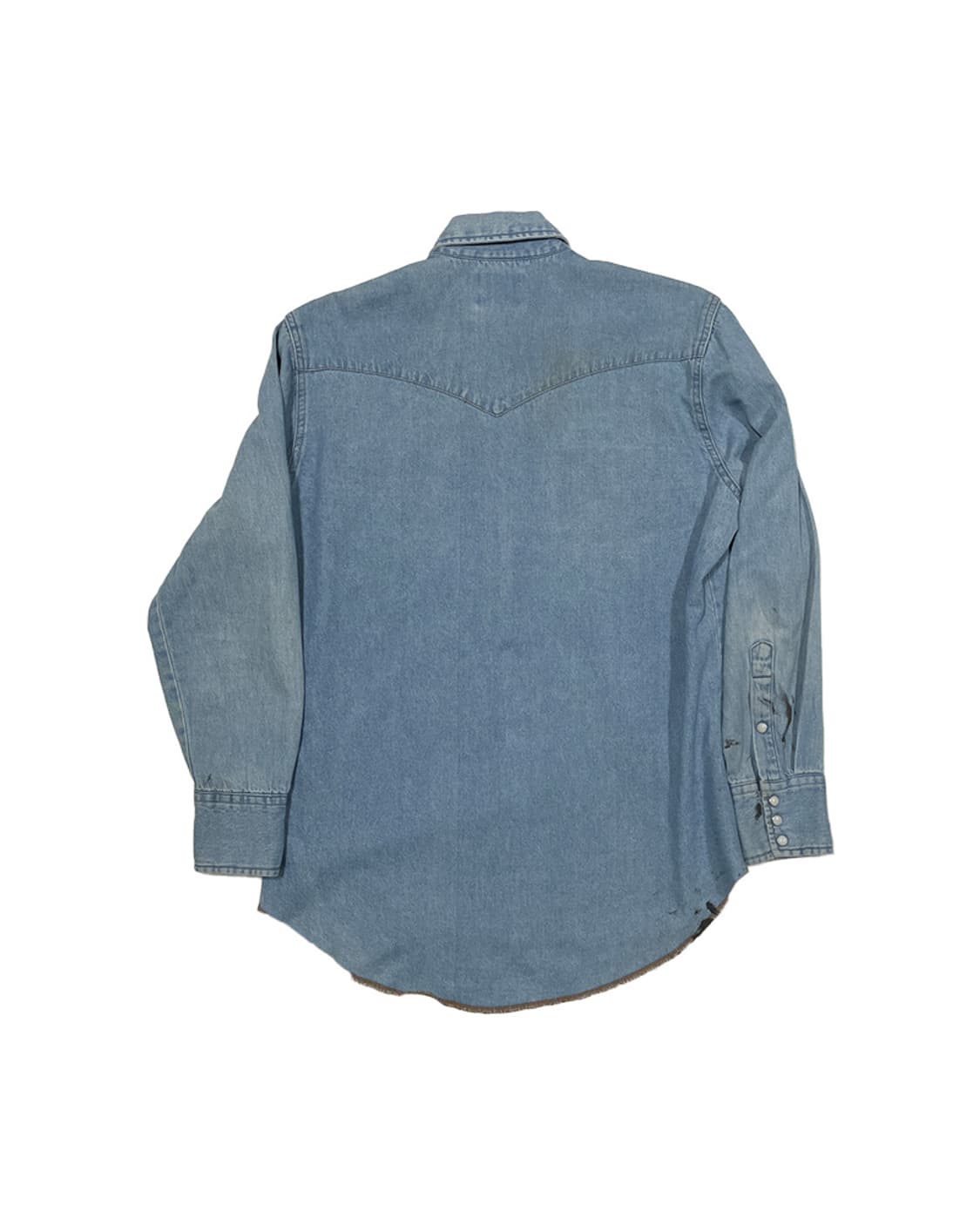 빈티지 랭글러 연청 데님 웨스턴 셔츠 상품이미지4
