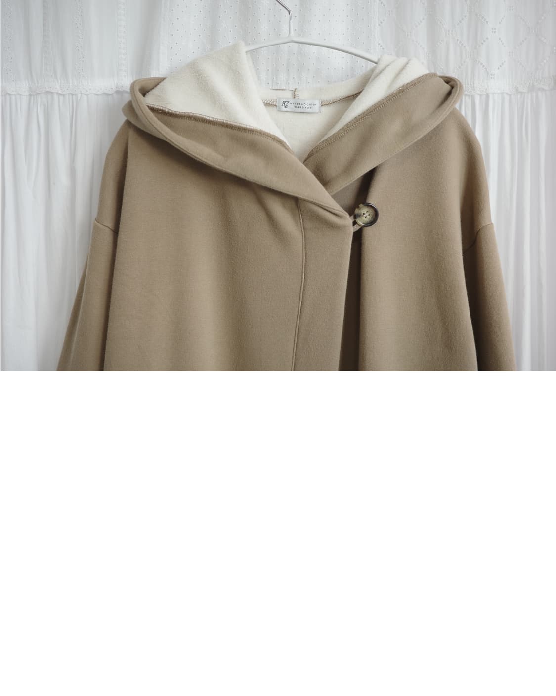 Afternoon tea wearable beige hoodie 상품이미지5