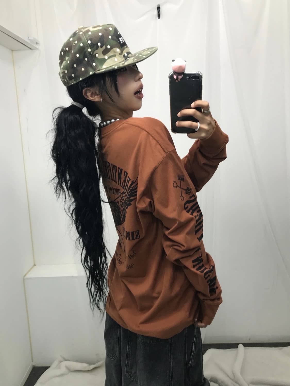 ☠️ 밴슨 프린팅 브라운 !! 롱슬리브 ☠️ 상품이미지7