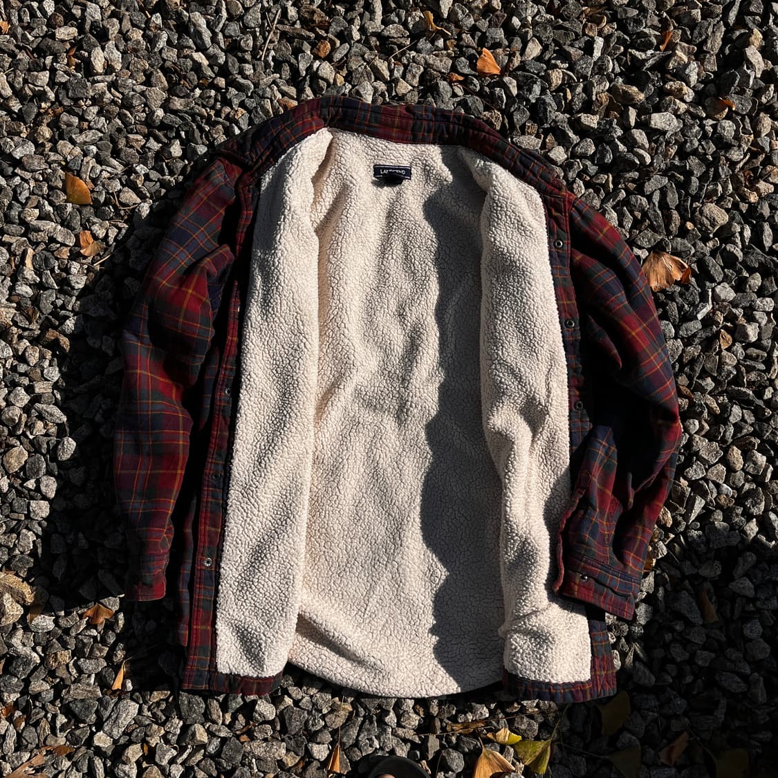 90s랜드스엔드(Lands' End) 양털 체크셔츠(실측확인) 상품이미지2
