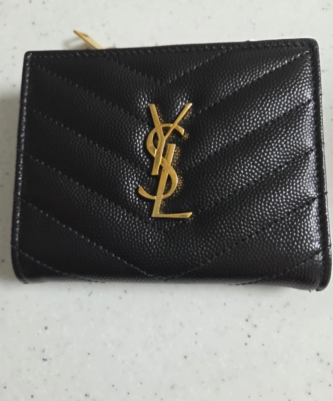 생로랑 반지갑 블랙 상품이미지1