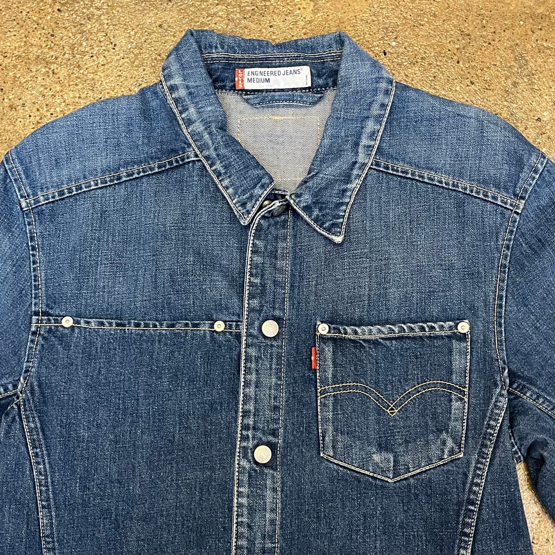 레어 90s USA 리바이스 엔지니어드 청자켓 데님자켓 상품이미지4