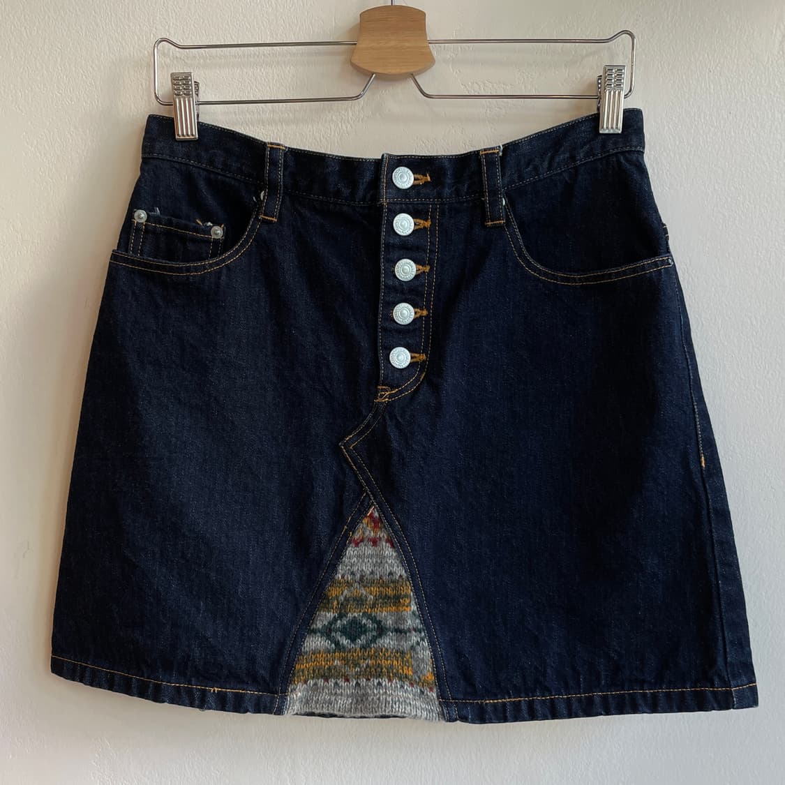 Sunao Kuwahara Patchwork Denim Skirt 상품이미지3