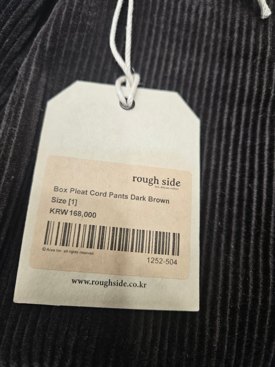 (1) 러프사이드 25fw 박스플리츠 코듀로이 팬츠 다크브라운 상품이미지4