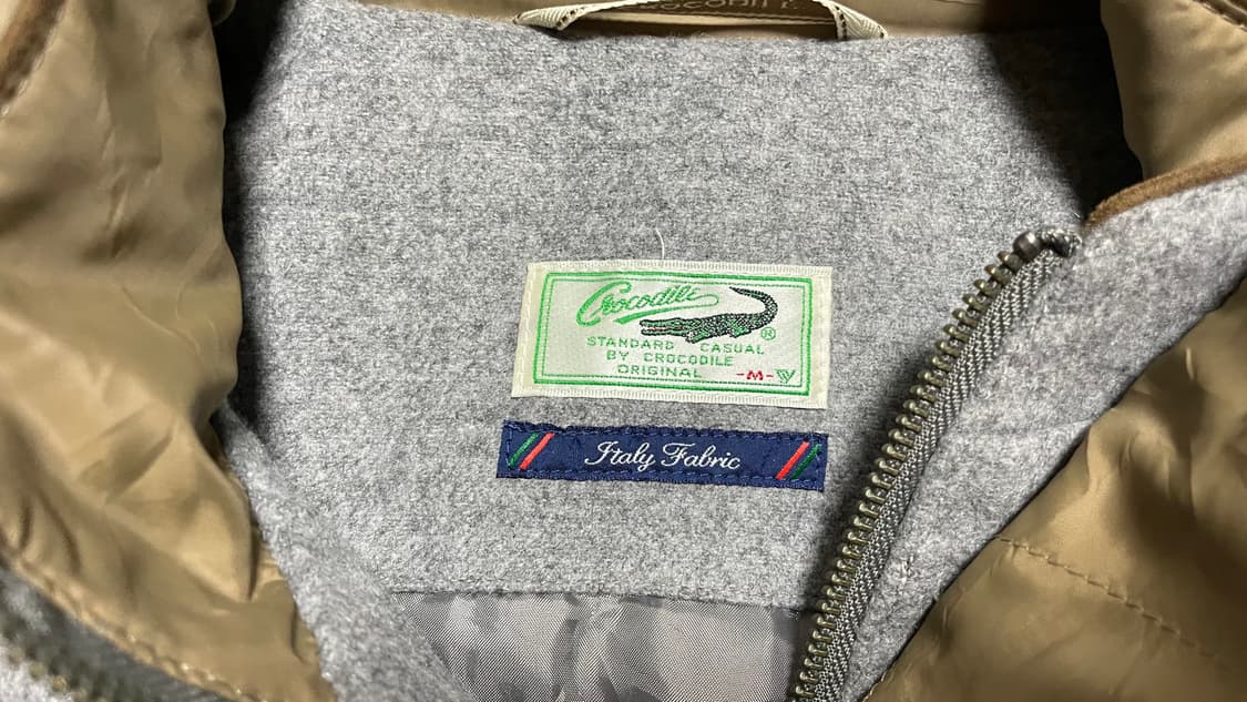 JPN 일본 빈티지 크로커다일 울 혼방 후드 사파리코트 하프코트 카코트 상품이미지7