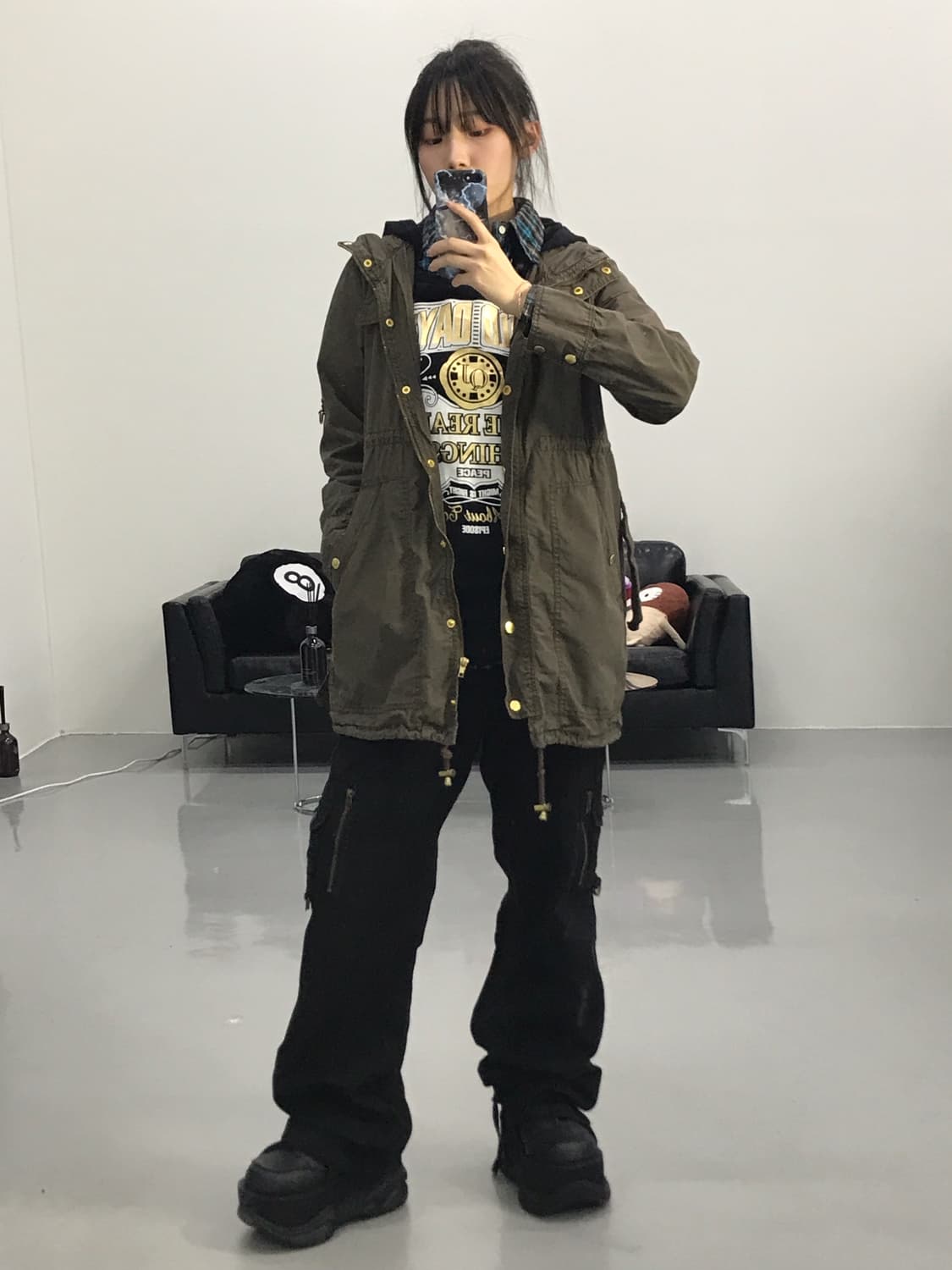 Jpn Khaki Military Midi Jacket 상품이미지2