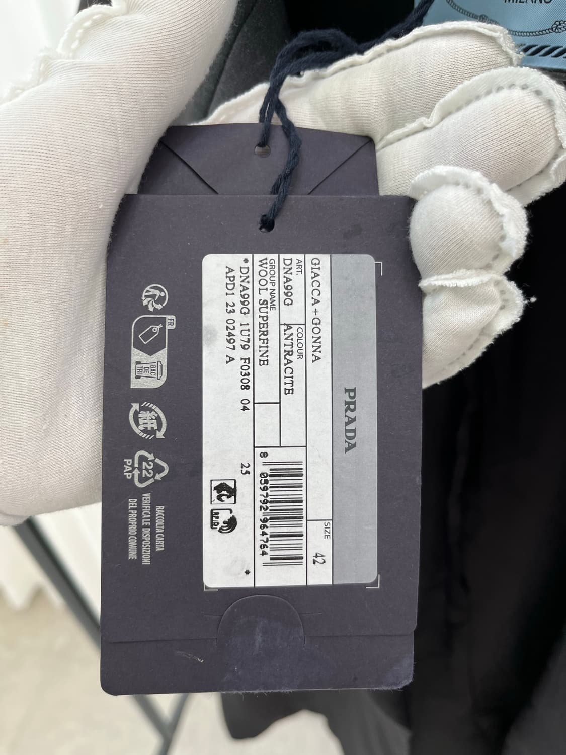 프라다 울 수프림 자켓 안트라사이트 42 상품이미지4