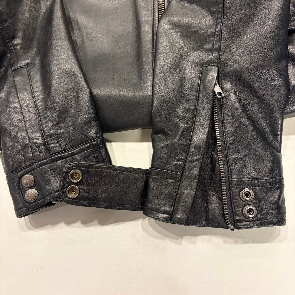 [M] 디젤 블랙 양가죽 레더 자켓 B557 상품이미지7