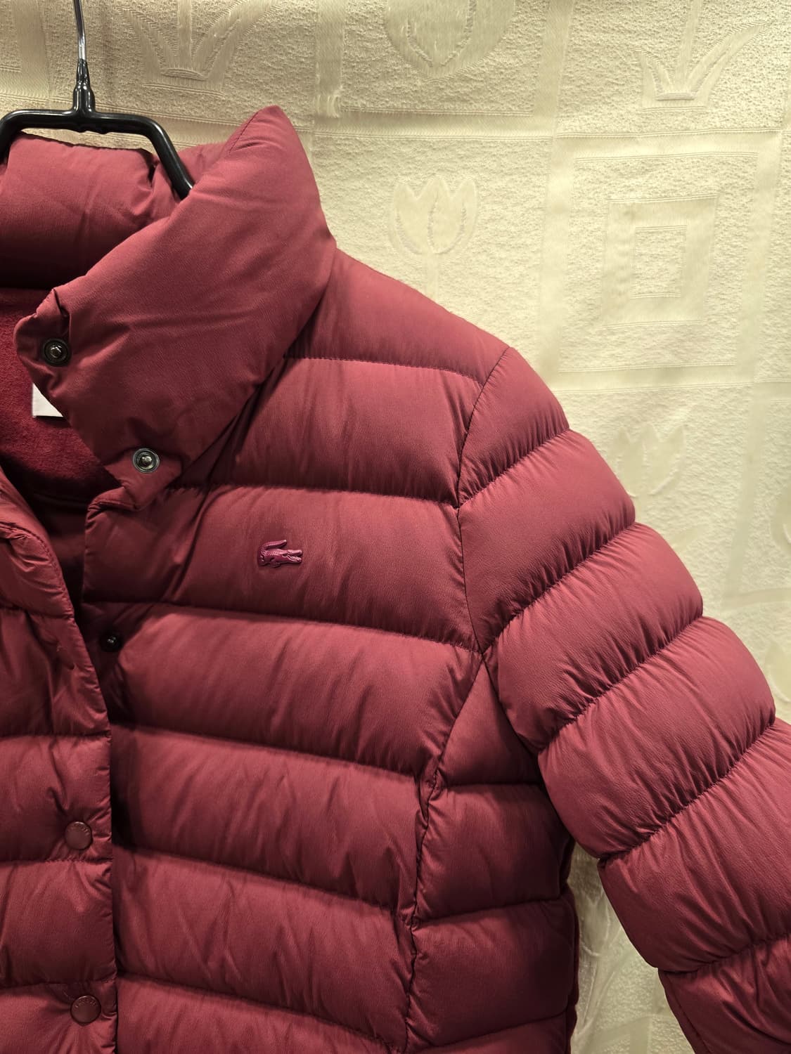 라코스테 여성 다운패딩 점퍼  버건디 S 상품이미지4