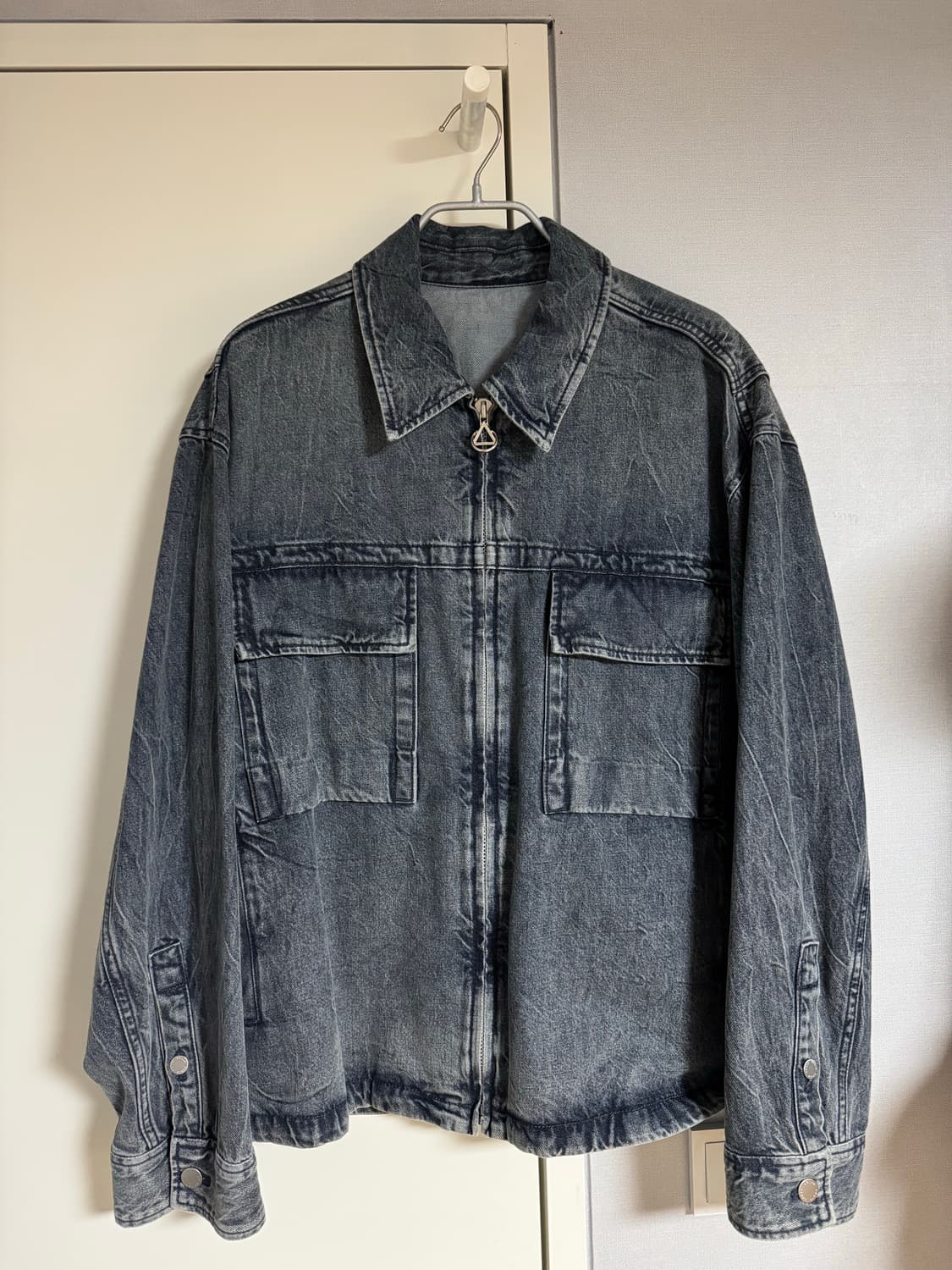 솔리드옴므 24SS 워싱 데님 집업 자켓 50(105) 사이즈 상품이미지1