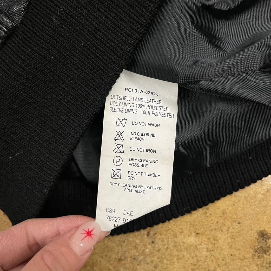 [정품/L,95] 리바이스 블랙 램스킨 봄버 자켓 b17 상품이미지7