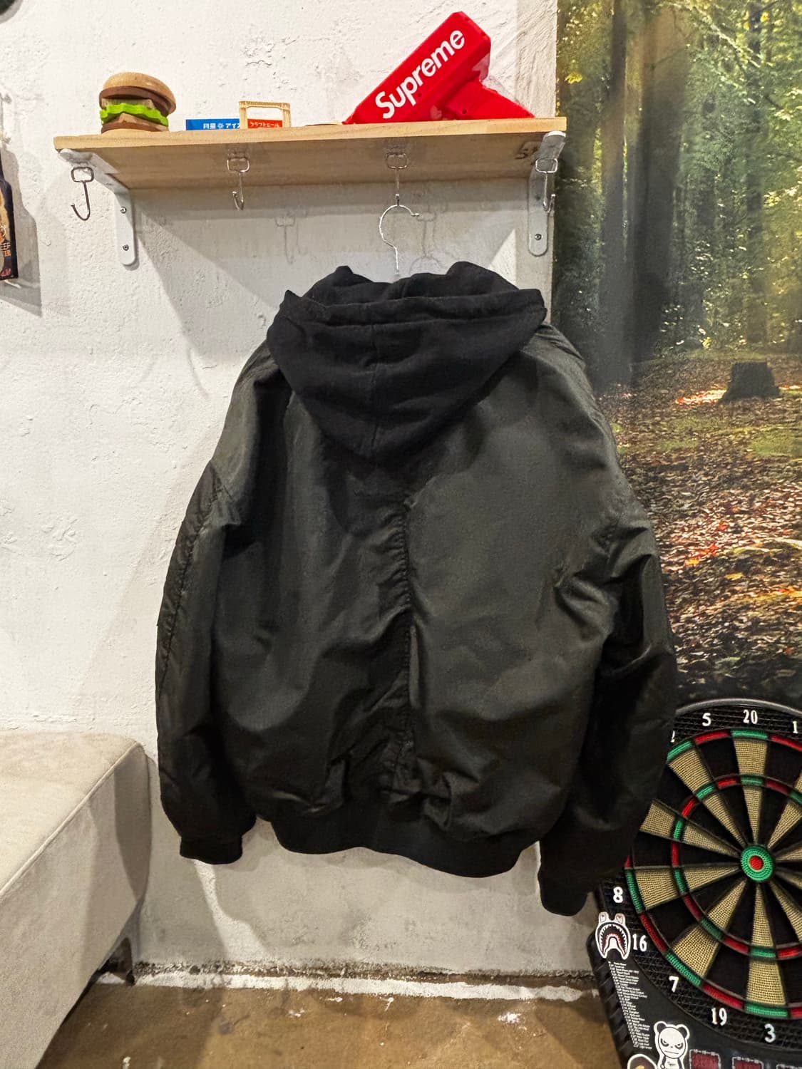 TNGT 후드 레이어드 MA-1 블루종/다크 그레이 상품이미지4