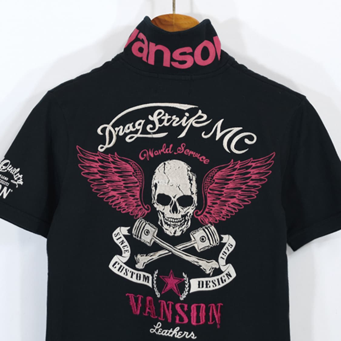 VANSON 스컬윙카라티셔츠 상품이미지4