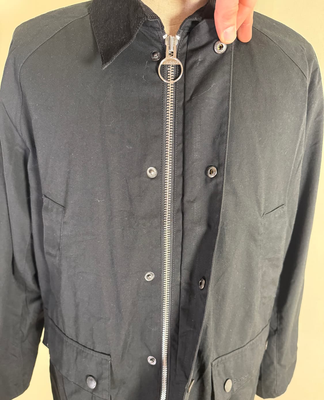 바버 애쉬비 자켓 XL (블랙) / 왁스감 거의 없음 / 상태 좋음 상품이미지6