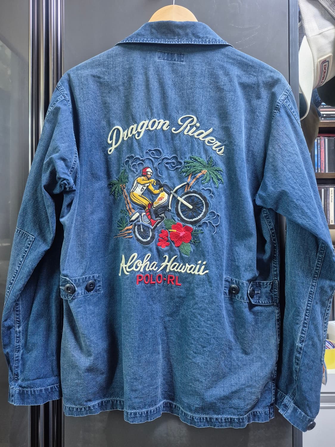 폴로 랄프로렌 수베니어 인디고 모터사이클 셔츠 자켓 S 상품이미지2